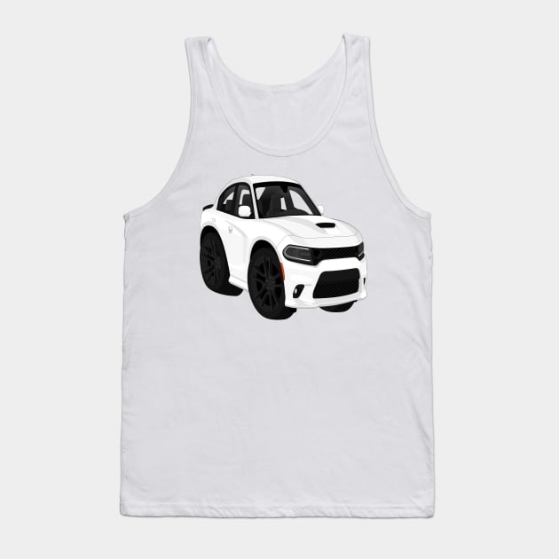 Charge White Tank Top by VENZ0LIC